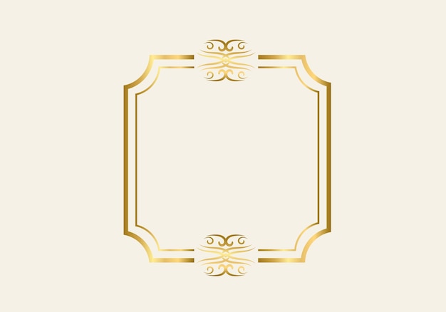 Plantilla de marco de doble rectángulo, marco de doble línea, elemento de borrador, geométrico, ilustración vectorial.