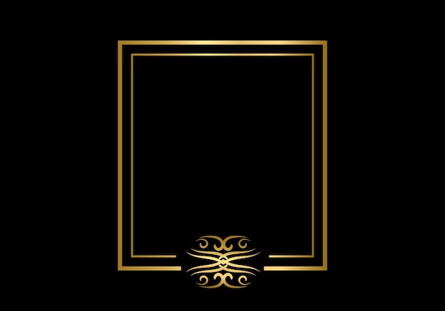 Plantilla de marco de doble rectángulo, marco de doble línea, elemento de borrador, geométrico, ilustración vectorial.