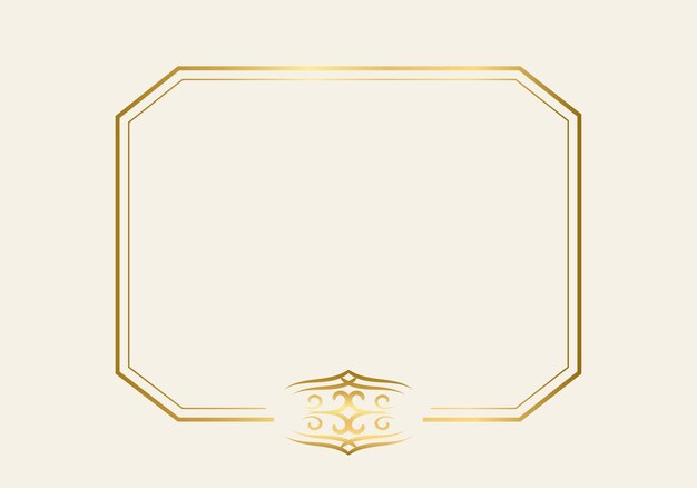 Plantilla de marco de doble rectángulo, marco de doble línea, elemento de borrador, geométrico, ilustración vectorial.