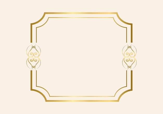 Plantilla de marco de doble rectángulo, marco de doble línea, elemento de borrador, geométrico, ilustración vectorial.