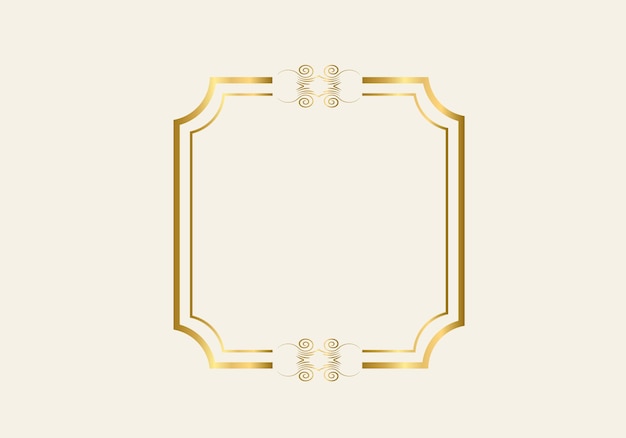 Plantilla de marco de doble rectángulo, marco de doble línea, elemento de borrador, geométrico, ilustración vectorial.