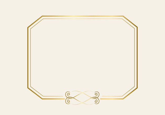 Plantilla de marco de doble rectángulo, marco de doble línea, elemento de borrador, geométrico, ilustración vectorial.