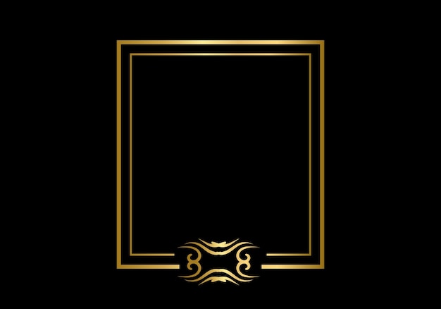 Plantilla de marco de doble rectángulo, marco de doble línea, elemento de borrador, geométrico, ilustración vectorial.
