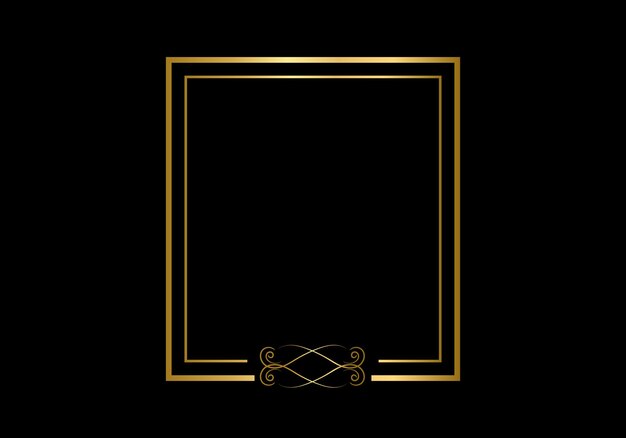 Plantilla de marco de doble rectángulo, marco de doble línea, elemento de borrador, geométrico, ilustración vectorial.