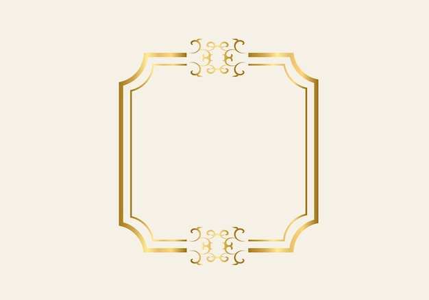 Plantilla de marco de doble rectángulo, marco de doble línea, elemento de borrador, geométrico, ilustración vectorial.