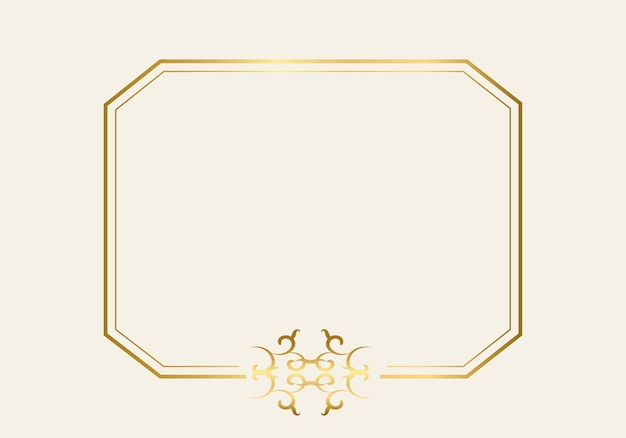 Plantilla de marco de doble rectángulo, marco de doble línea, elemento de borrador, geométrico, ilustración vectorial.