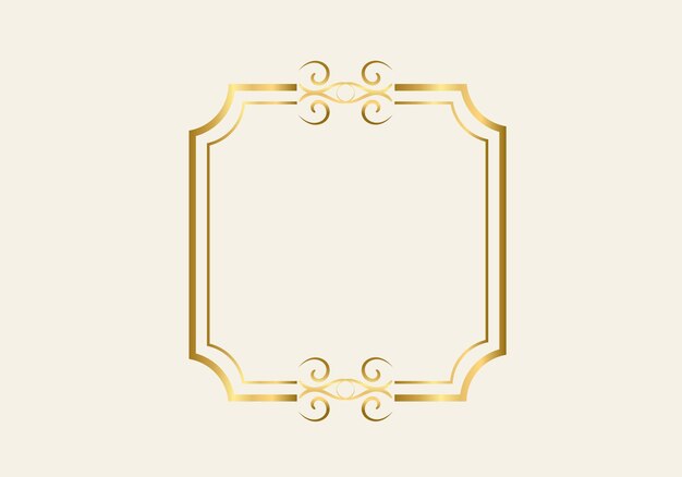 Plantilla de marco de doble rectángulo, marco de doble línea, elemento de borrador, geométrico, ilustración vectorial.