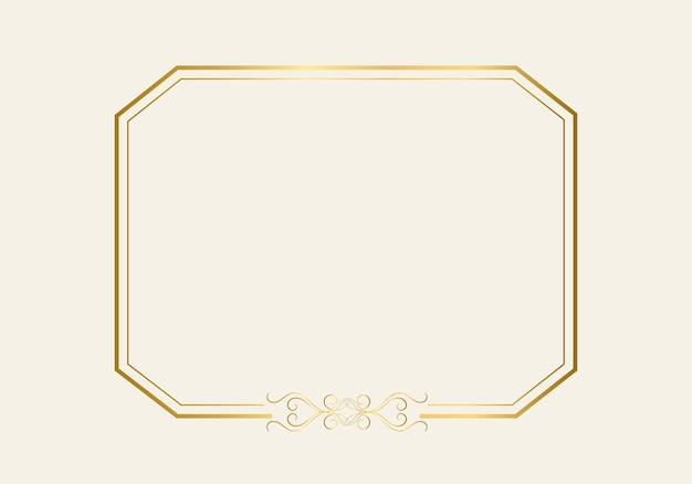 Plantilla de marco de doble rectángulo, marco de doble línea, elemento de borrador, geométrico, ilustración vectorial.