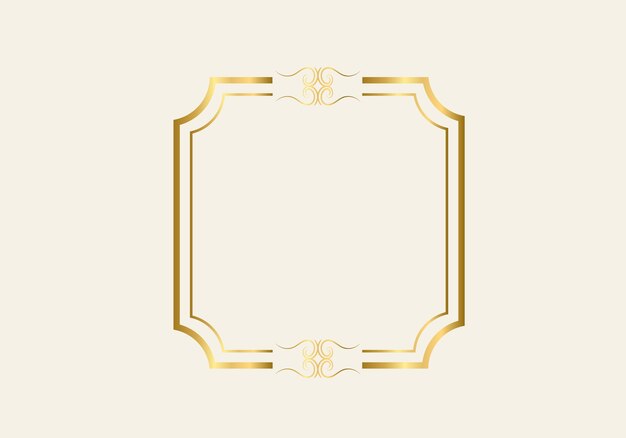 Plantilla de marco de doble rectángulo, marco de doble línea, elemento de borrador, geométrico, ilustración vectorial.