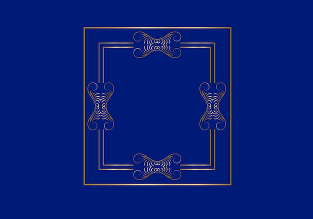 Plantilla de marco de doble rectángulo, marco de doble línea, elemento de borrador, geométrico, ilustración vectorial.