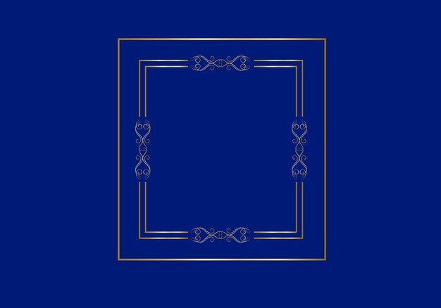 Plantilla de marco de doble rectángulo, marco de doble línea, elemento de borrador, geométrico, ilustración vectorial.