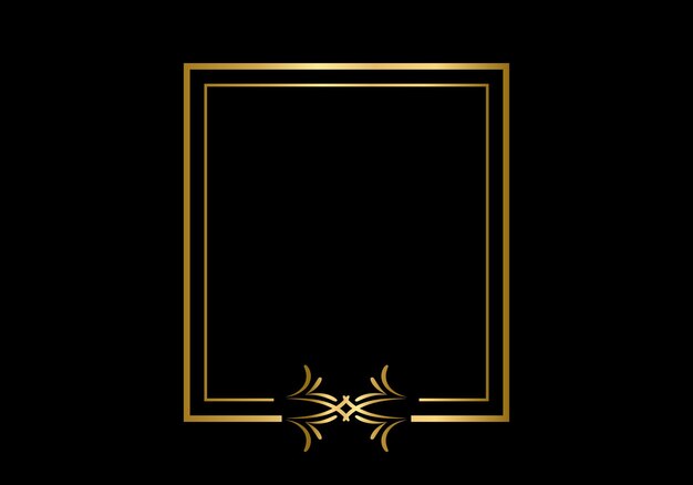 Plantilla de marco de doble rectángulo, marco de doble línea, elemento de borrador, geométrico, ilustración vectorial.