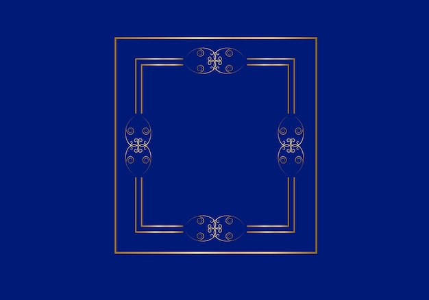 Plantilla de marco de doble rectángulo, marco de doble línea, elemento de borrador, geométrico, ilustración vectorial.