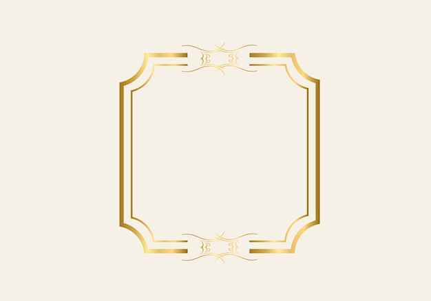 Plantilla de marco de doble rectángulo, marco de doble línea, elemento de borrador, geométrico, ilustración vectorial.