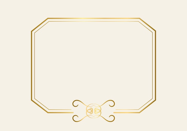 Plantilla de marco de doble rectángulo, marco de doble línea, elemento de borrador, geométrico, ilustración vectorial.