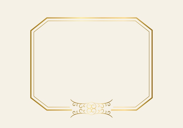 Plantilla de marco de doble rectángulo, marco de doble línea, elemento de borrador, geométrico, ilustración vectorial.