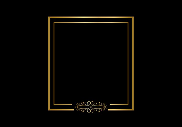 Plantilla de marco de doble rectángulo, marco de doble línea, elemento de borrador, geométrico, ilustración vectorial.