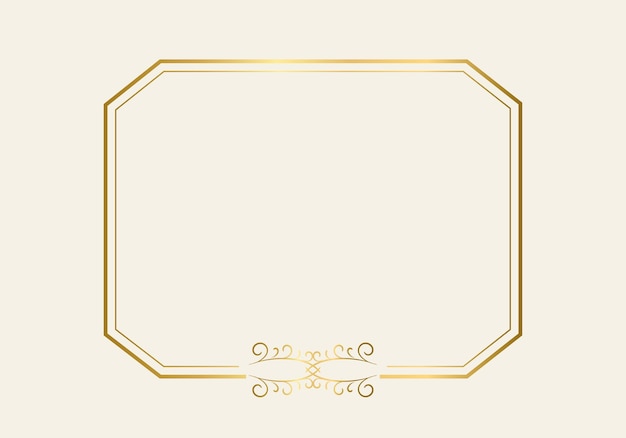 Plantilla de marco de doble rectángulo, marco de doble línea, elemento de borrador, geométrico, ilustración vectorial.
