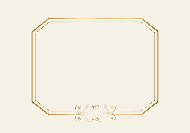 Plantilla de marco de doble rectángulo, marco de doble línea, elemento de borrador, geométrico, ilustración vectorial.