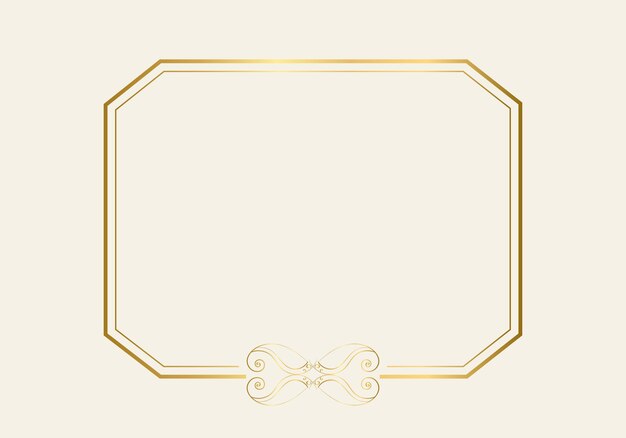 Plantilla de marco de doble rectángulo, marco de doble línea, elemento de borrador, geométrico, ilustración vectorial.