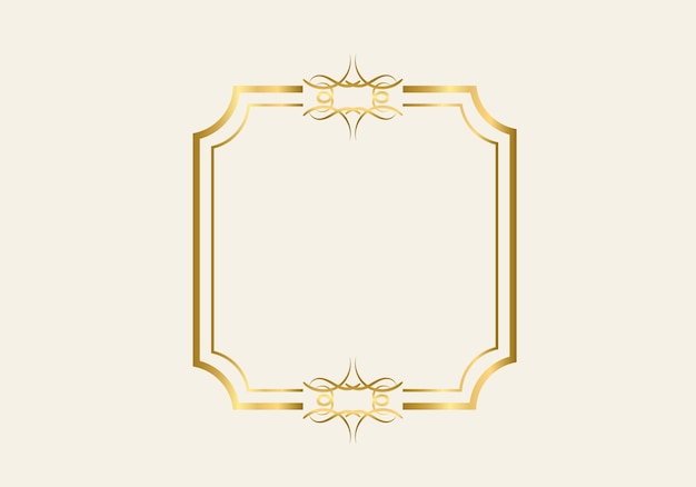 Plantilla de marco de doble rectángulo, marco de doble línea, elemento de borrador, geométrico, ilustración vectorial.