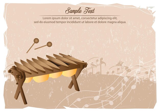 Vector plantilla de marimba