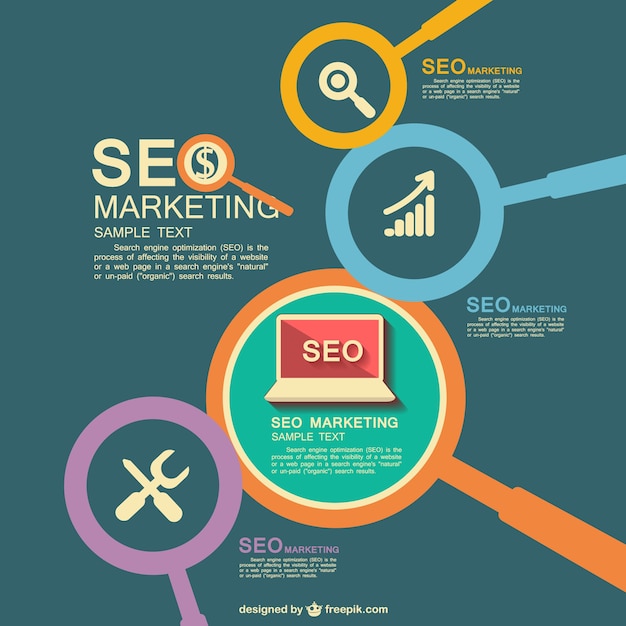 Vector plantilla de márketing seo