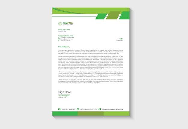 plantilla de membretado profesional de negocios corporativos modernos