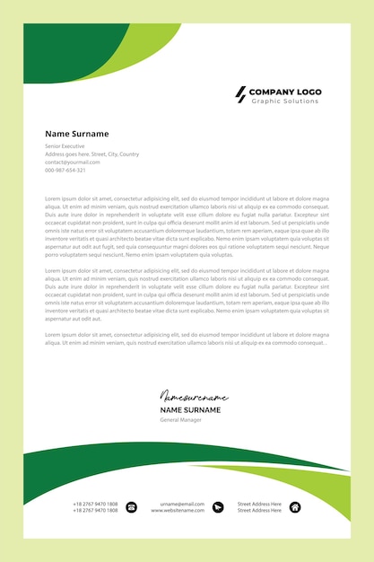 Vector plantilla de membrete corporativo y empresarial moderno