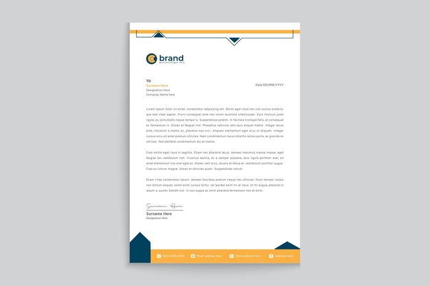Plantilla de membrete corporativo limpio
