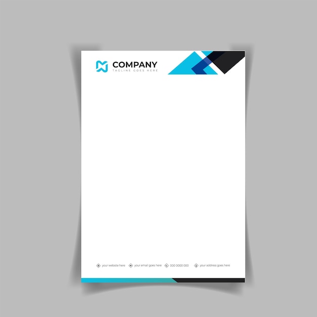 Plantilla de membrete corporativo moderno