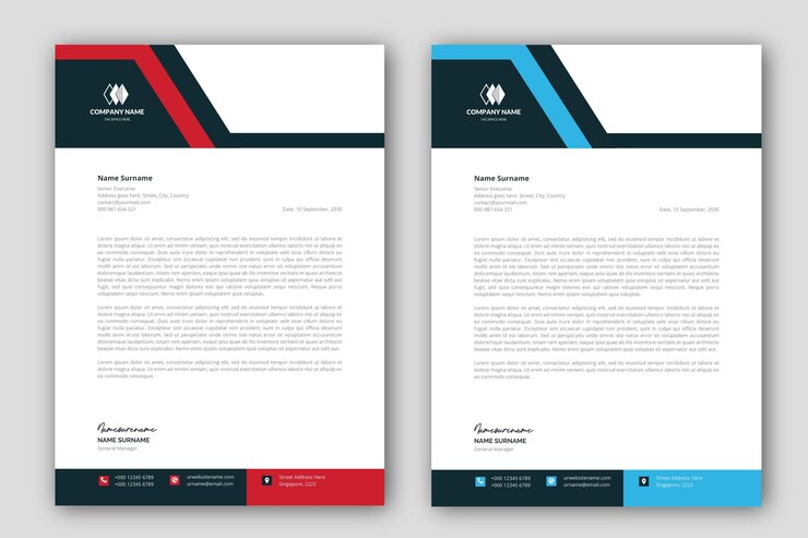 Plantilla de membrete corporativo