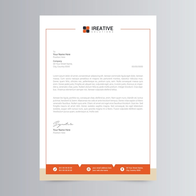 Plantilla de membrete corporativo
