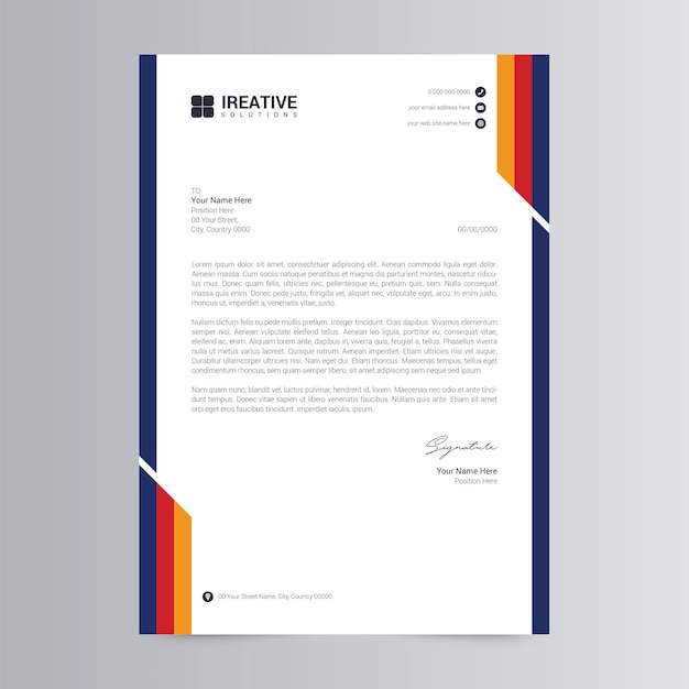 Plantilla de membrete corporativo
