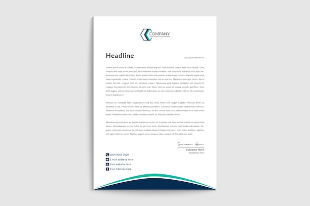 Plantilla de membrete de empresa inmobiliaria