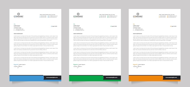 Plantilla de membrete de empresa moderna creativa Diseño de plantilla de membrete corporativo para su negocio