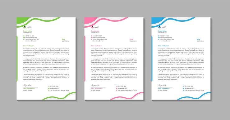 Plantilla de membrete minimalista y creativo abstracto