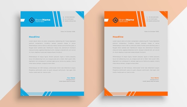 Plantilla de membrete de negocios corporativos vector gratis