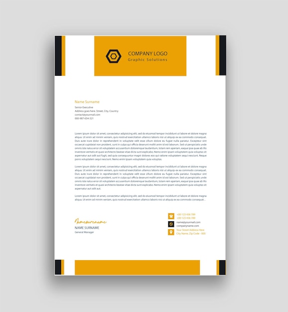 Plantilla de membrete de negocios modernos Diseño de vector libre