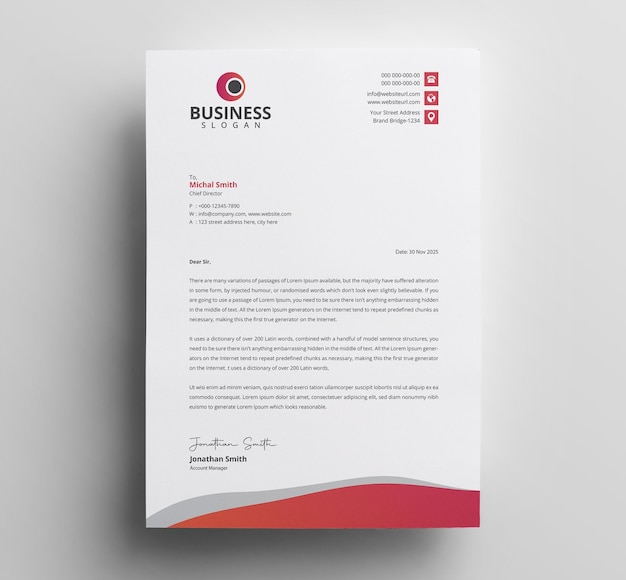 Plantilla de membrete profesional