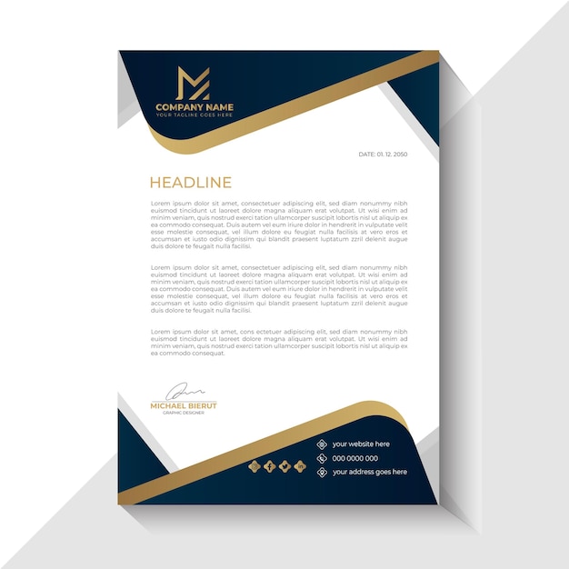 Plantilla de membrete profesional