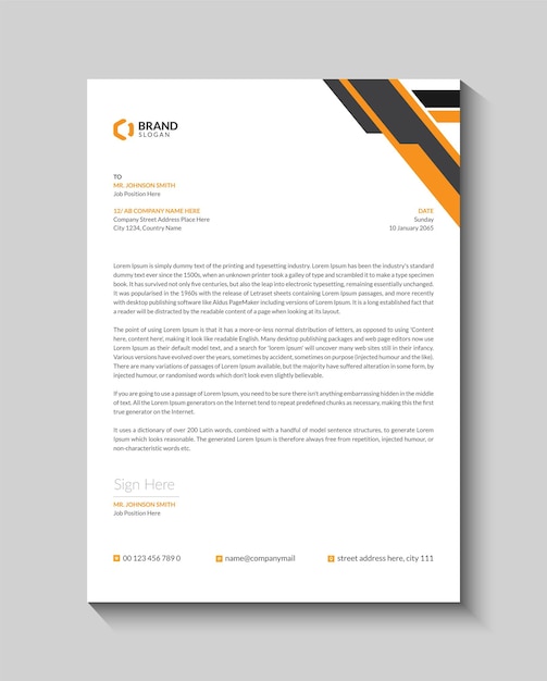 Plantilla de membrete