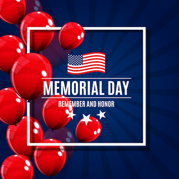 Plantilla de memorial day