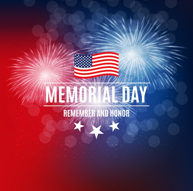 Plantilla de memorial day