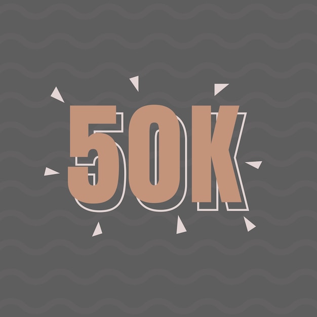 Vector plantilla de memphis de 50k seguidores