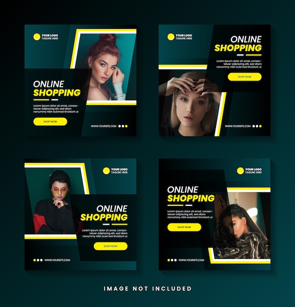 Plantilla de mensaje de redes sociales de moda