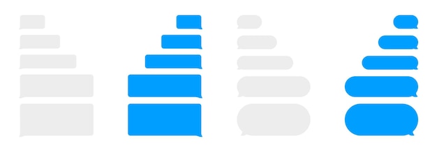 Plantilla de mensajes de texto de chat de teléfono inteligente