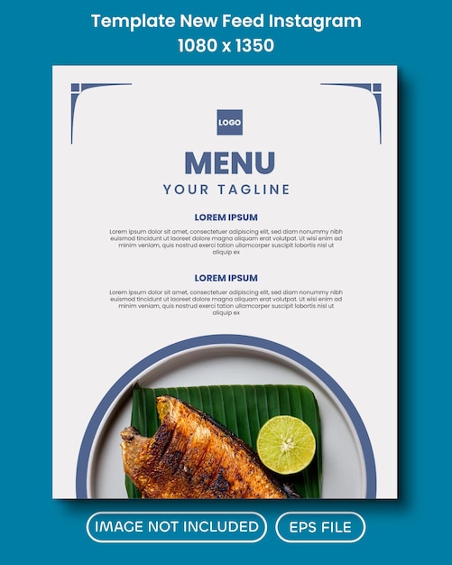 plantilla de menú de restaurante para Instagram