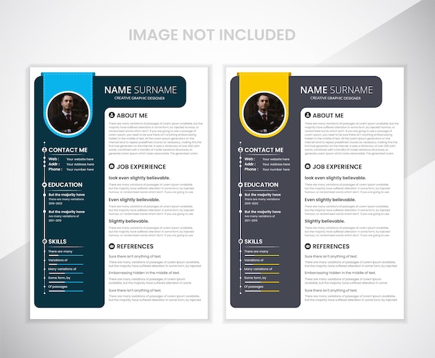 Plantilla mínima de diseño de curriculum vitae o cv