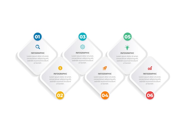 Plantilla mínima de infografías de negocios